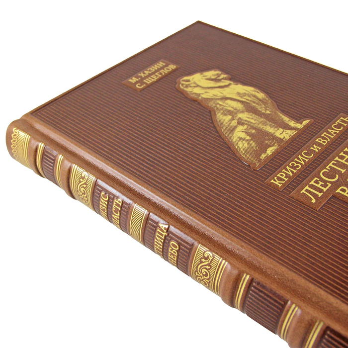 Книги в кожаном переплете "Кризис и Власть" М. Хазин, С. Щеглов, 2 тома